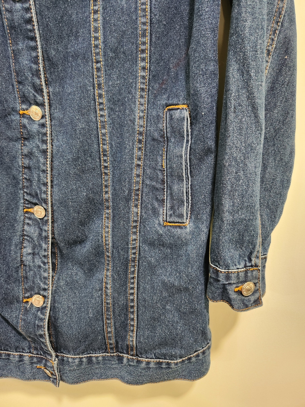 Forever 21 Dark Blue Denim Jean Jacket - Picture 2 of 5